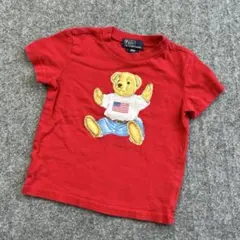 ポロ ラルフローレン　ポロベア　半袖シャツ　赤　24M