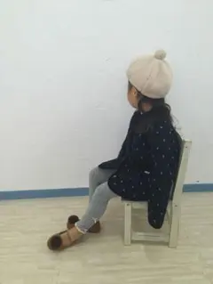 お値下げ中 こども ベレー帽 ベージュ ナチュラル 冬  セラフ seraph