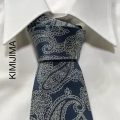 TG1503 KIMIJIMA ペイズリー デザイン シルク ネクタイ 日本製