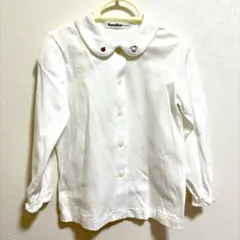 ＊familiar 襟付きホワイト長袖シャツ110＊