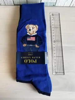 Polo Ralph Lauren ポロベア、刺繍靴下 2ペア 25-27cm