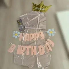 バースデーガーランド　ケーキトッパー　一歳　誕生日　バルーン　ガーランド　１歳
