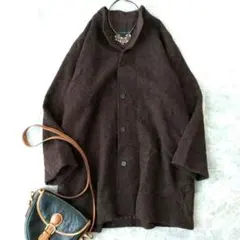 人気＊ヨーガンレール ショールカラーロングコート M キャメル系 長袖 コットン 人気＊ヨーガンレール ショールカラーロングコート M キャメル系