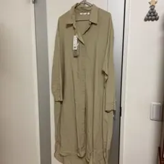 ユニクロリネンブレンドシャツワンピース