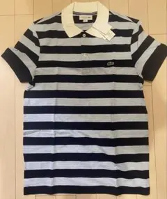 【新品】LACOSTE ストライプ ポロシャツ US S タグ付き