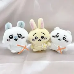 ちいかわ　お座りぬいぐるみ　お花のポシェット　セット　黄色