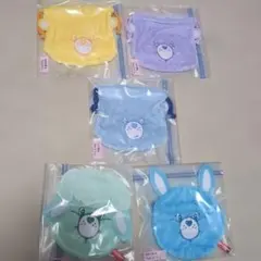 未使用　ケアベア　ガチャガチャ　フェイス巾着&ポーチ　第二弾　コンプセット