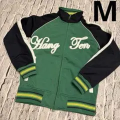 Hang Ten ダブルジップ　ジャージ　トラックジャケット グリーン　Mのサムネイル