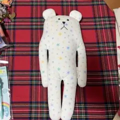 カラフル星柄クマ型ぬいぐるみ 約30cm