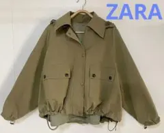 【ZARA】ライナー付き ミリタリージャケット オリーブグリーン