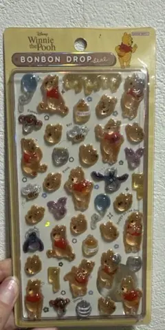 プーさんボンボンドロップシール（正規品）