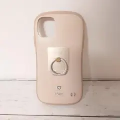 iPhone11 iFace ベージュ カフェラテ リング付きケース