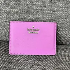 ケイトスペード カードケース　パスケース　パープル