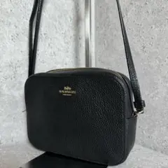極美品 COACH 87734 レザー ミニカメラバッグ 黒 斜め掛 ショルダー 