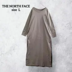 ​ザノースフェイス ロングスリーブワンピース カーキベージュ コットン H721