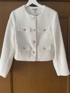 H&M テクスチャードジャケット　ホワイト