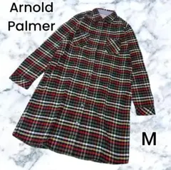 【Arnold Palmer】マルチカラー チェック 長袖 シャツワンピース 2