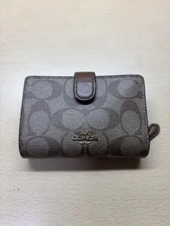 COACH 二つ折り財布 ブラウン