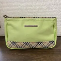 湊 様　BURBERRY バーバリー ポーチ ノバチェック グリーン 化粧ポーチ