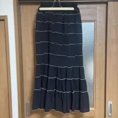 COCODEAL ロングスカート ブラック レディース