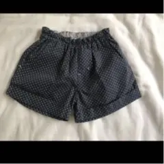 【未着用新品 美品】無印良品 80cm 水玉 ドット ショートパンツ グレー