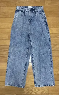 Adrer デニムパンツ ケミカルウォッシュ リング付き
