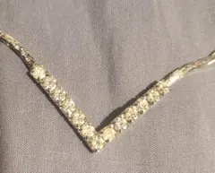 ネックレス シルバー ペンダントネックレス　V字 ダイヤモンド