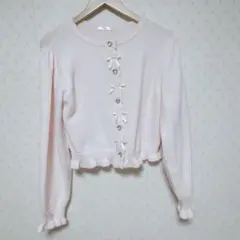 【メルカリ便】Lサイズ　しまむら　眞白ありす　カーディガン　ピンク　着用済