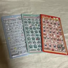 ボンボンドロップシール　ミニ　サンリオ　キティ　赤　ハンギョドン　シナモロール