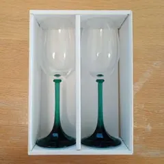 HOUSE & ワイングラス 2個　UZP 1602 HOYA 緑　エメラルド