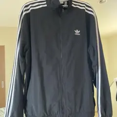 adidas ブラック ナイロンジャケット　セットアップ