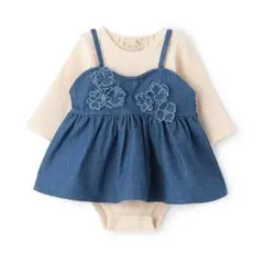 y(◡‿◡ฺ✿)さま専用　花ビスチェ　ロンパース　セット／プティマイン