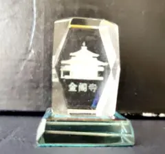 金閣寺 クリスタルガラス置物 3Dレーザー彫刻