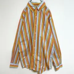 【D50】マルチストライプ　ラルフローレン　BDシャツ　ビッグサイズ