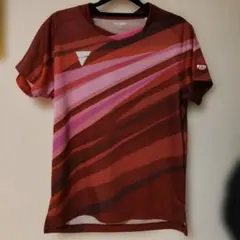 VICTAS 卓球ウェア 赤系 ストライプ JTTAロゴ