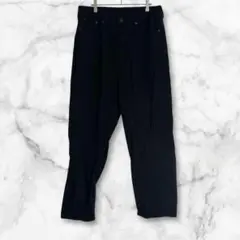 無印良品　MUJI ブラック ストレートパンツ　コットン100% L〜XL