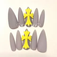現品 ネイルチップ クロス　十字架　シズニルック 地雷　痛ネイル