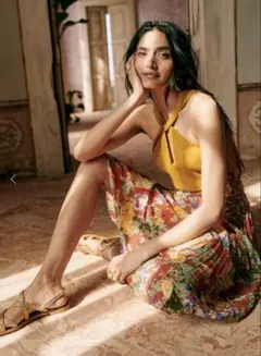 Sezaneセザンヌ オーガニックコットン フロントクロス タンクトップ