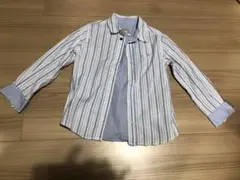長袖ストライプシャツ 104cm