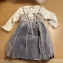 petit main ワンピース 57 グレー/ホワイト