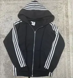 yori sports 5 stripe hoodie ブラック dasyori