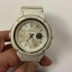 CASIO BABY-G ピンク 花柄 腕時計　白