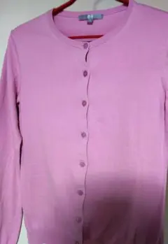 ユニクロ、カーディガン、綿 100％、桜色、Mサイズ、