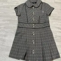 COMME CA ISM チェック柄半袖ワンピース