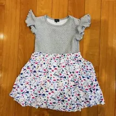 【グリーンレーベルリラクシング】フリル袖ワンピース 125