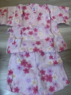 みきはうす 花柄甚平 ピンク