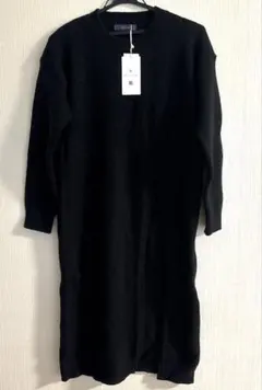bous jolan ブラック ロングニットワンピース