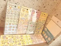 ポケモン プチプチシール　ポケピースキラキラシール　6枚セット　剥離紙シート