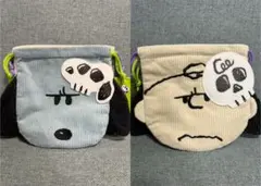 usj ハロウィン　スヌーピー　コーデュロイ　巾着