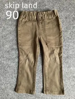 ストレッチパンツ 長ズボン 男の子 女の子 90 カーキ　ロングパンツのサムネイル